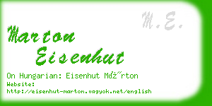 marton eisenhut business card